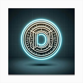 D Coin Canvas Print