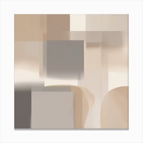 A Sophisticated Muted Neutrals Abstract 1 Canvas Print
