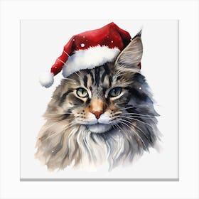 Santa Claus Cat 4 Canvas Print