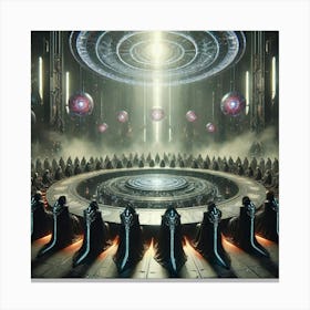 A Sci Fi Depiction Of The Shadow Assembly, A Secre Canvas Print