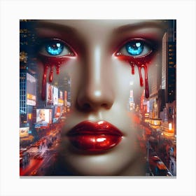 Bloody Face 1 Canvas Print