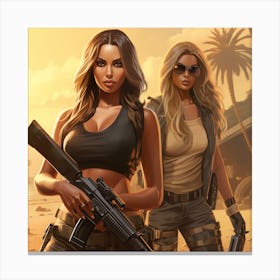 GTA Style kardashian Canvas Print