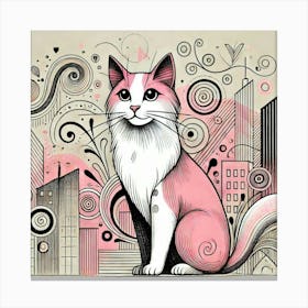 Jasperlight City Cat Canvas Print