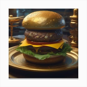 Golden Burger Canvas Print