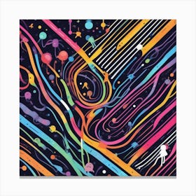 Splatter Art Canvas Print