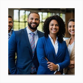 Smiling Business Team Canvas Print