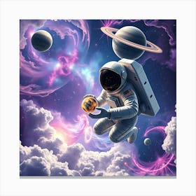 Astronaut In Space 1 Canvas Print