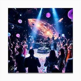 Nightclub With Balloons Canvas Print