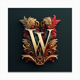 Letter W Canvas Print