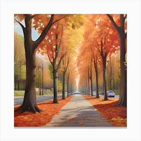 Autumn Street 8 Canvas Print