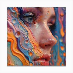 Colorful Face Painting Canvas Print