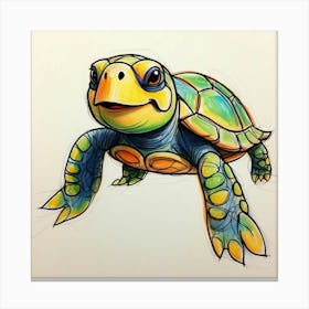 Turtle Drawing 20 Canvas Print