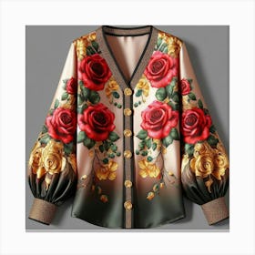 Floral silky stuff design of a shirt Canvas Print