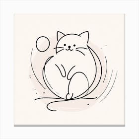 Doodle Cat Canvas Print