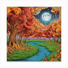 An Exquisite Illustration Of A Psychedelic Autumn Nxprrq63qyyiejyt83dv1g O3o23mestc2s9vwx8ahxww Canvas Print