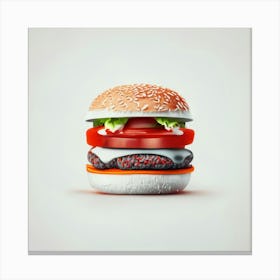 Cheeseburger Iconic (87) Canvas Print