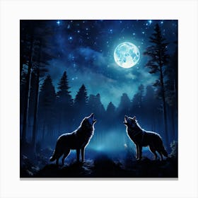 Howling Wolf art print 2 Canvas Print