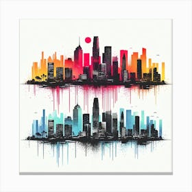 City Skyline Canvas Art 1 Canvas Print