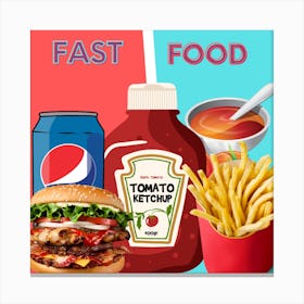 Fast Food Canvas Print