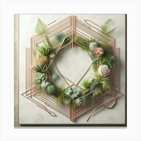 Succulent Wreath Canvas Print