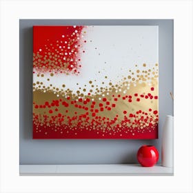 Cuadro Abstracto Rojo Y Dorado Canvas Print