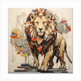 Abstract Lion Canvas Print