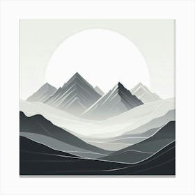 Abstract Mountain Landscape 6 Canvas Print