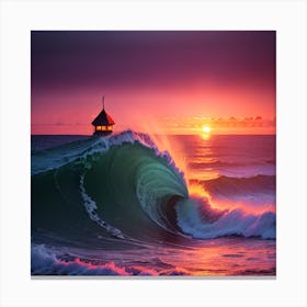 Sunrise At The Beach Canvas Print