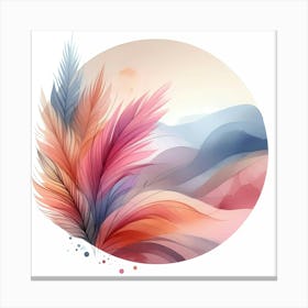 Abstract Feathers 1 Canvas Print