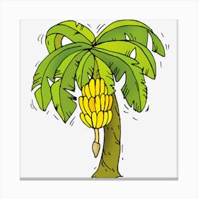 Banana Leaf Fruit Plants Yellow Tree Flora Food Canvas Print