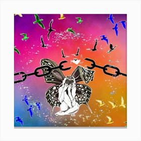 Butterfly In Chains Canvas Print