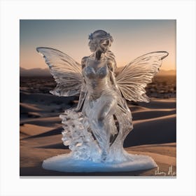 Ice fairy In The Desert Canvas Print