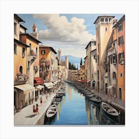 Canals Of Venice Canvas Print
