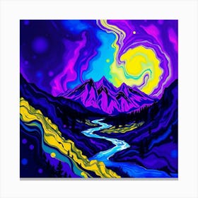 Neon River Canvas Print