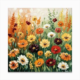 Flowers In The Garden 1 Canvas Print