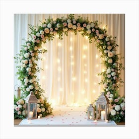 Flux Dev A Beautifully Styled Wedding Decoration Setup Featuri 2 Leinwandbild