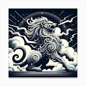 Zodiac Lion Canvas Print