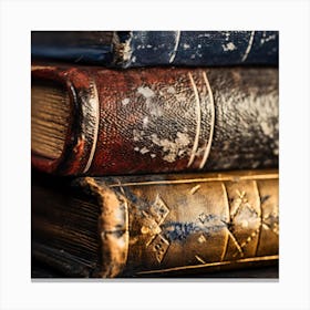 Old Books On A Table 5 Canvas Print