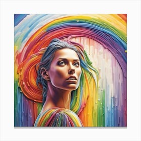 Rainbow Woman Canvas Print