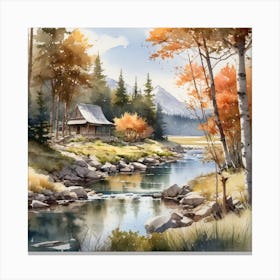 Cabin In The Woods 2 Canvas Print