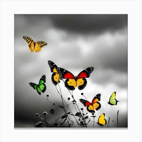 Butterflies In The Sky 7 Canvas Print