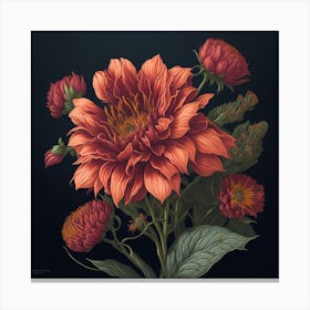 Dahlias Canvas Print