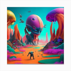 Aliens In The Desert Canvas Print