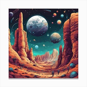 Space Landscape 9 Canvas Print