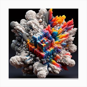 Cube explosion Canvas Print