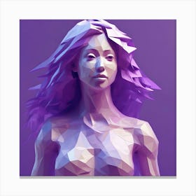 portrait of a Polygonal Woman Canvas Print