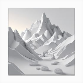 Firefly An Illustration Of A Beautiful Majestic Cinematic Tranquil Mountain Landscape In Neutral Col (49) Canvas Print