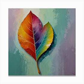 Rainbow Leaf Canvas Print