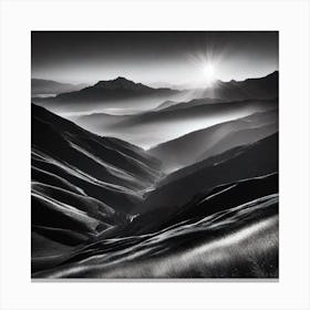 Sunrise Over The Mountains 1 Canvas Print