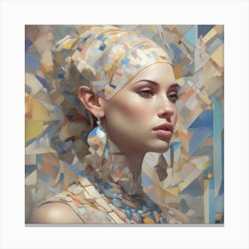 The Jigsaw Becomes Her - Pastel 9 Canvas Print